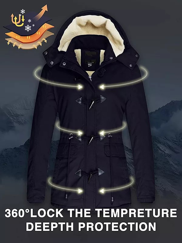 Ladies winter padded jacket cotton jacket with removable cover