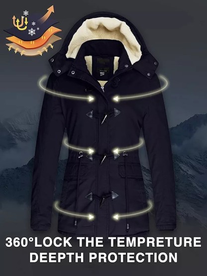 Ladies winter padded jacket cotton jacket with removable cover