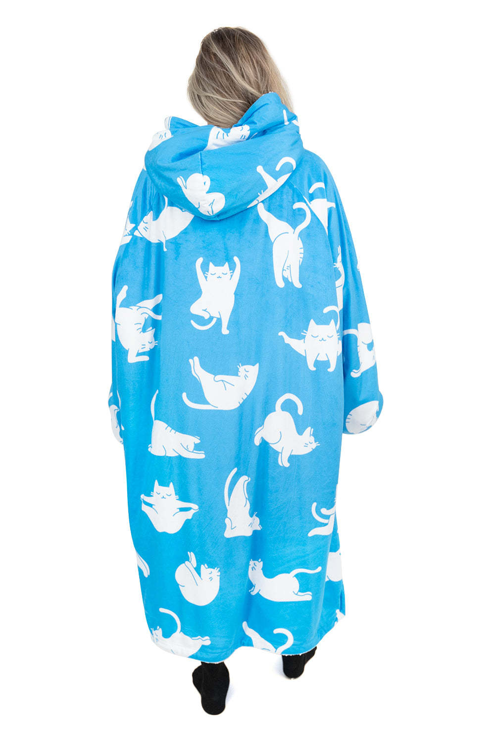 Hoodie Pocket  Yoga Cat Blanket Hoodie