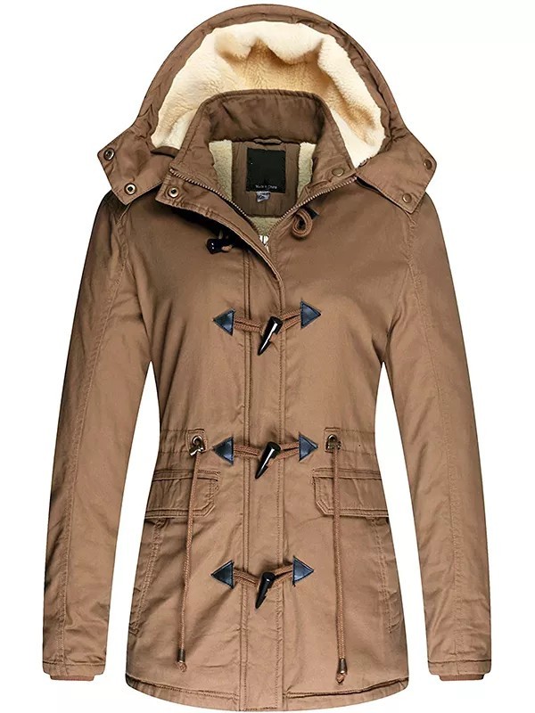 Ladies winter padded jacket cotton jacket with removable cover