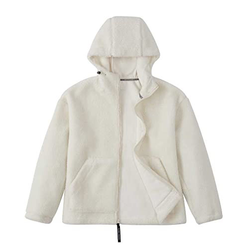 Women's Warm Fleece Sherpa Jackets Hooded Faux Shearling Coats Oversized Winter Teddy Coat Zipper Outwear