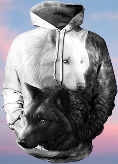 Beautiful wolf hoodie