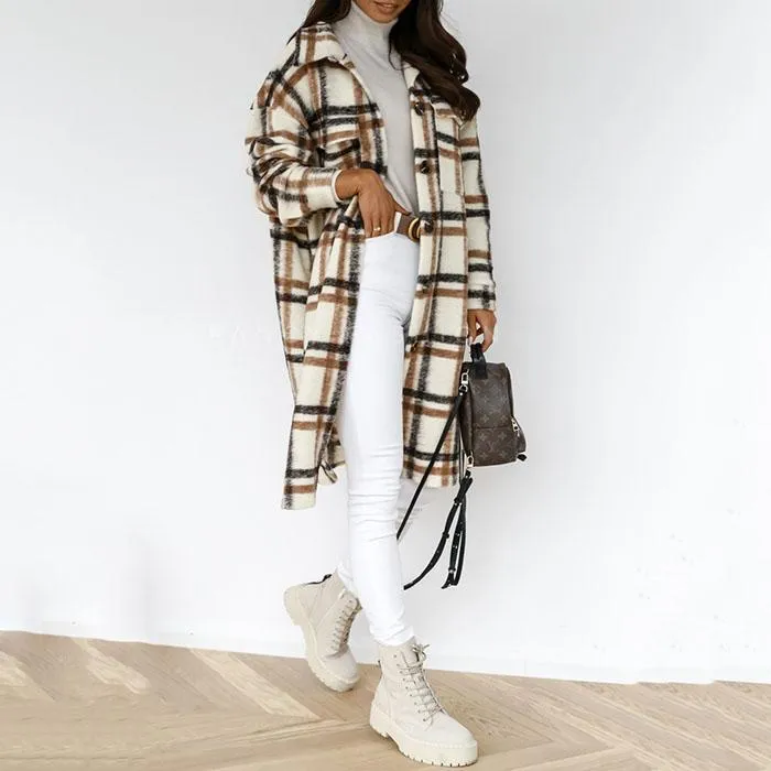 VINTAGE CHECK LAPEL COAT