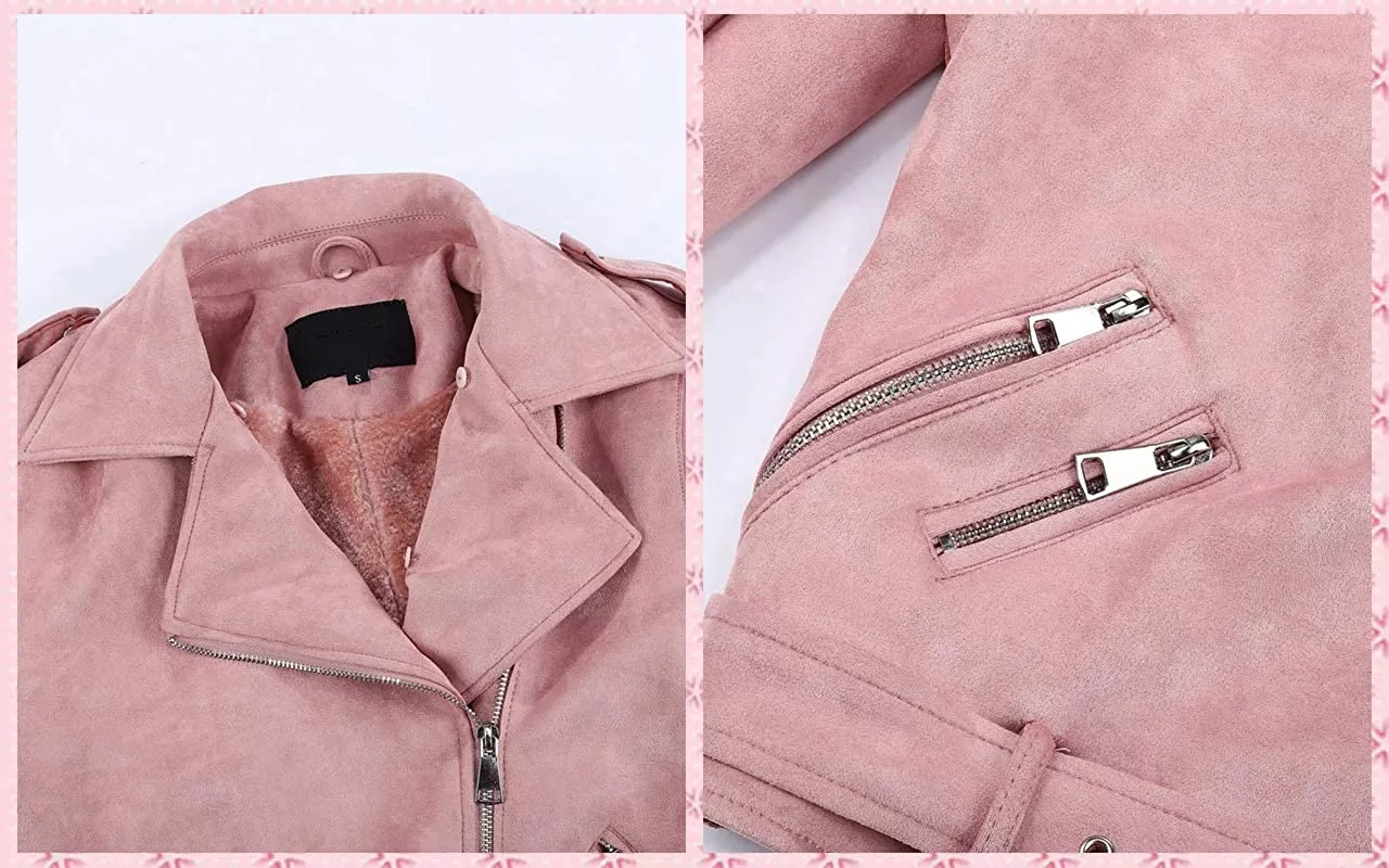 Ladies PU autumn and winter short leather jacket with detachable faux