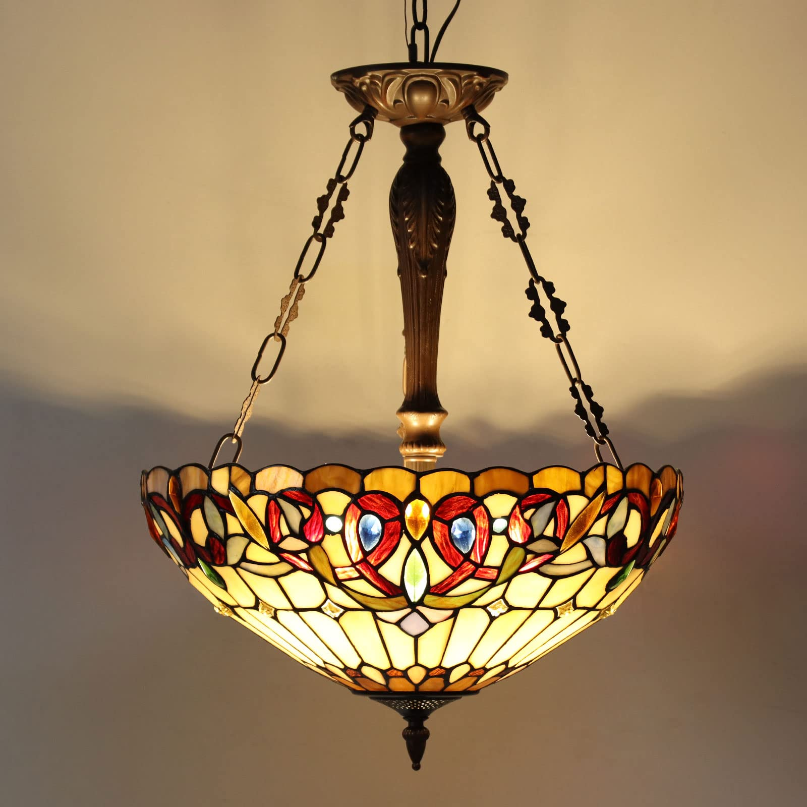 Victorian Style Ceiling Light Pendant Lights 18" Wide 3 Light Chandeli