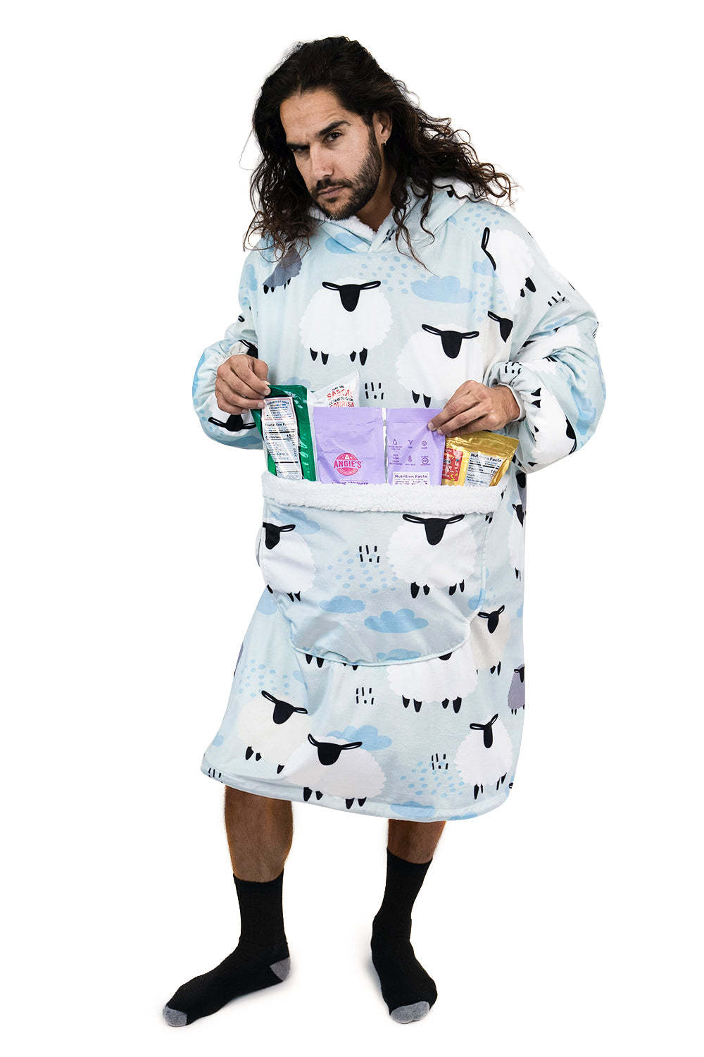 Hoodie Pocket  Sheep Blanket Hoodie