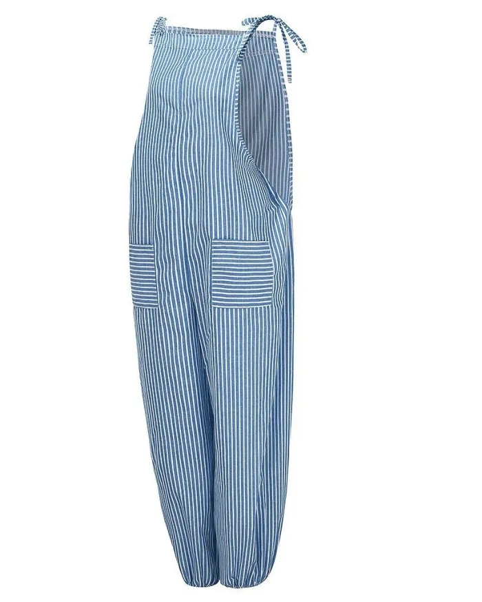 Linen Cotton Loose Casual Loose Jumpsuit