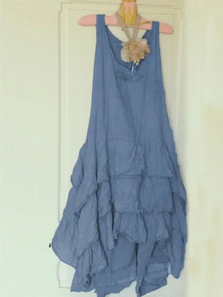 Casual Sleeveless Round Neck Plus Size Dress