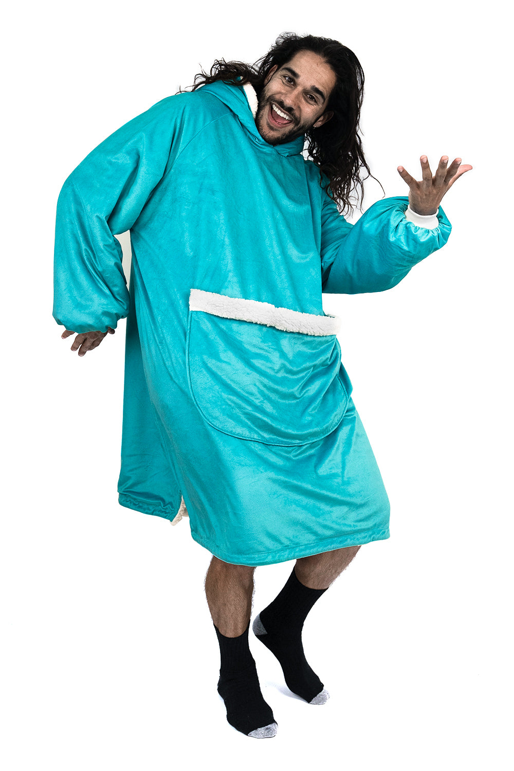 Hoodie Pocket  Tiffany Blue Blanket Hoodie