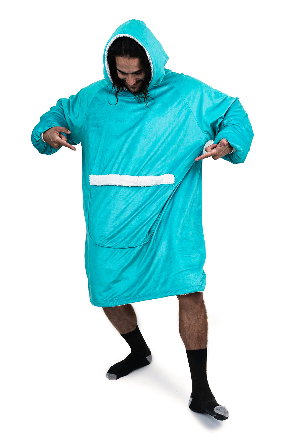 Hoodie Pocket  Tiffany Blue Blanket Hoodie