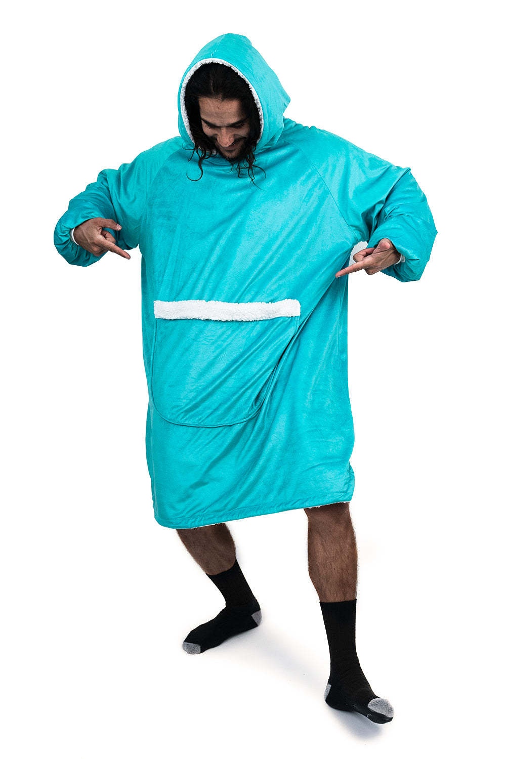 Hoodie Pocket  Tiffany Blue Blanket Hoodie