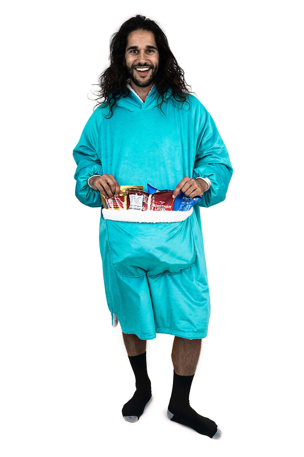 Hoodie Pocket  Tiffany Blue Blanket Hoodie