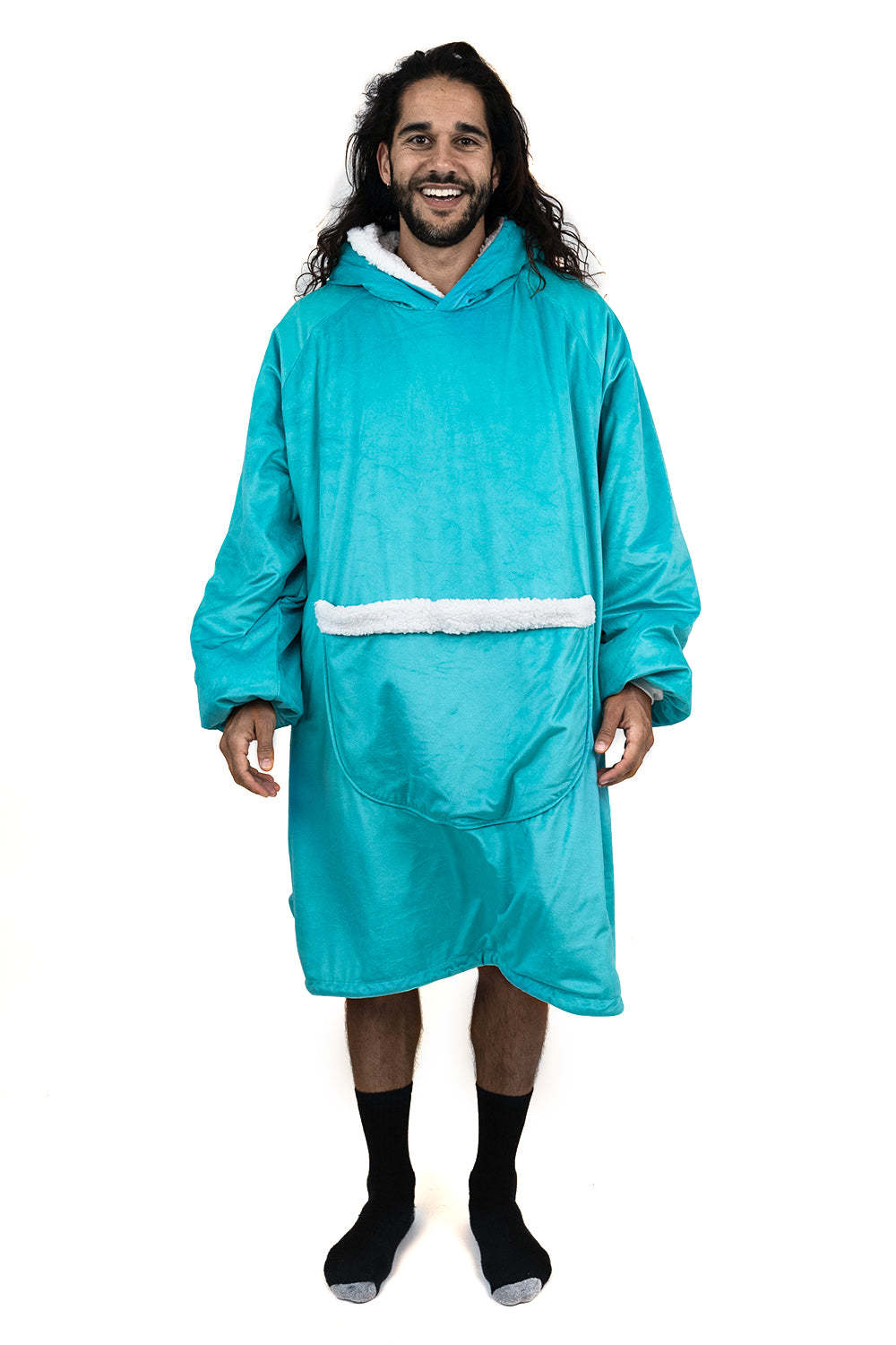 Hoodie Pocket  Tiffany Blue Blanket Hoodie