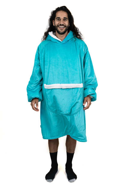 Hoodie Pocket  Tiffany Blue Blanket Hoodie