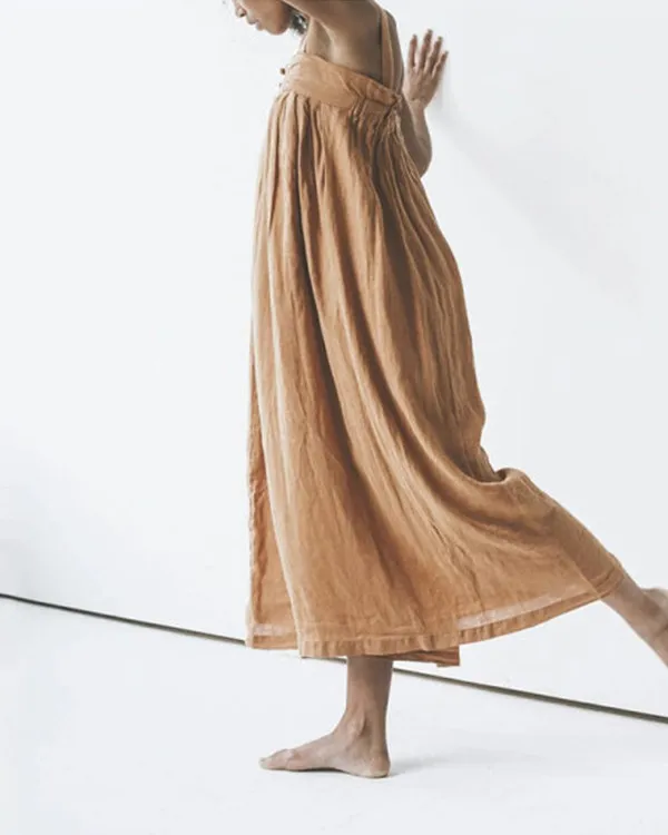 Linen Cotton Loose Casual Loose Jumpsuit