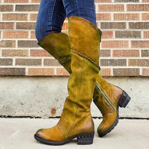 Vintage Style Suede Winter Boots-KHZEO