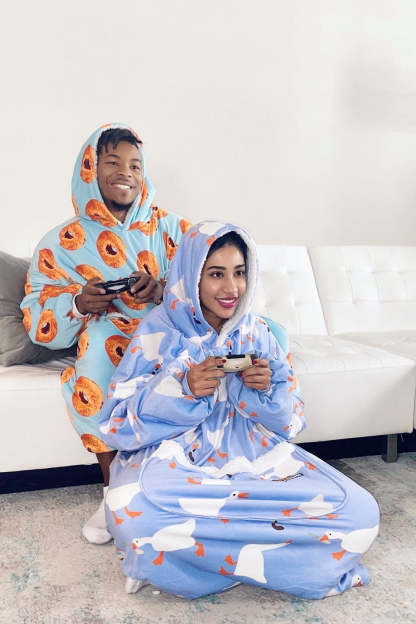 Hoodie Pocket  Couple's Pack Blanket Hoodies