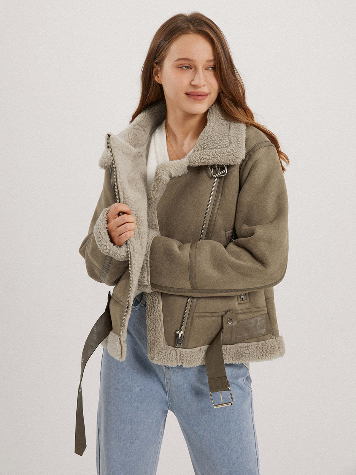 Teddybear Shearling Leather Jacket