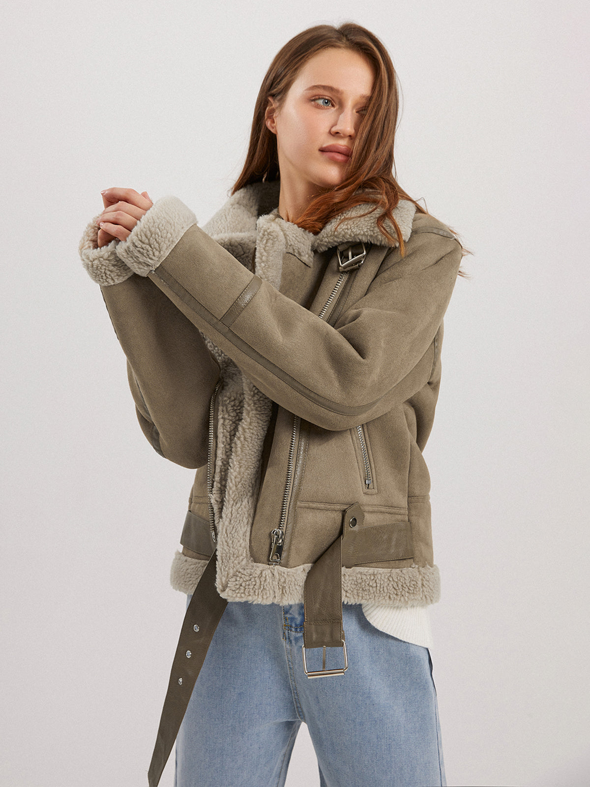 Teddybear Shearling Leather Jacket