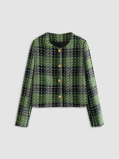 Emerald Flames Tweed Blazer