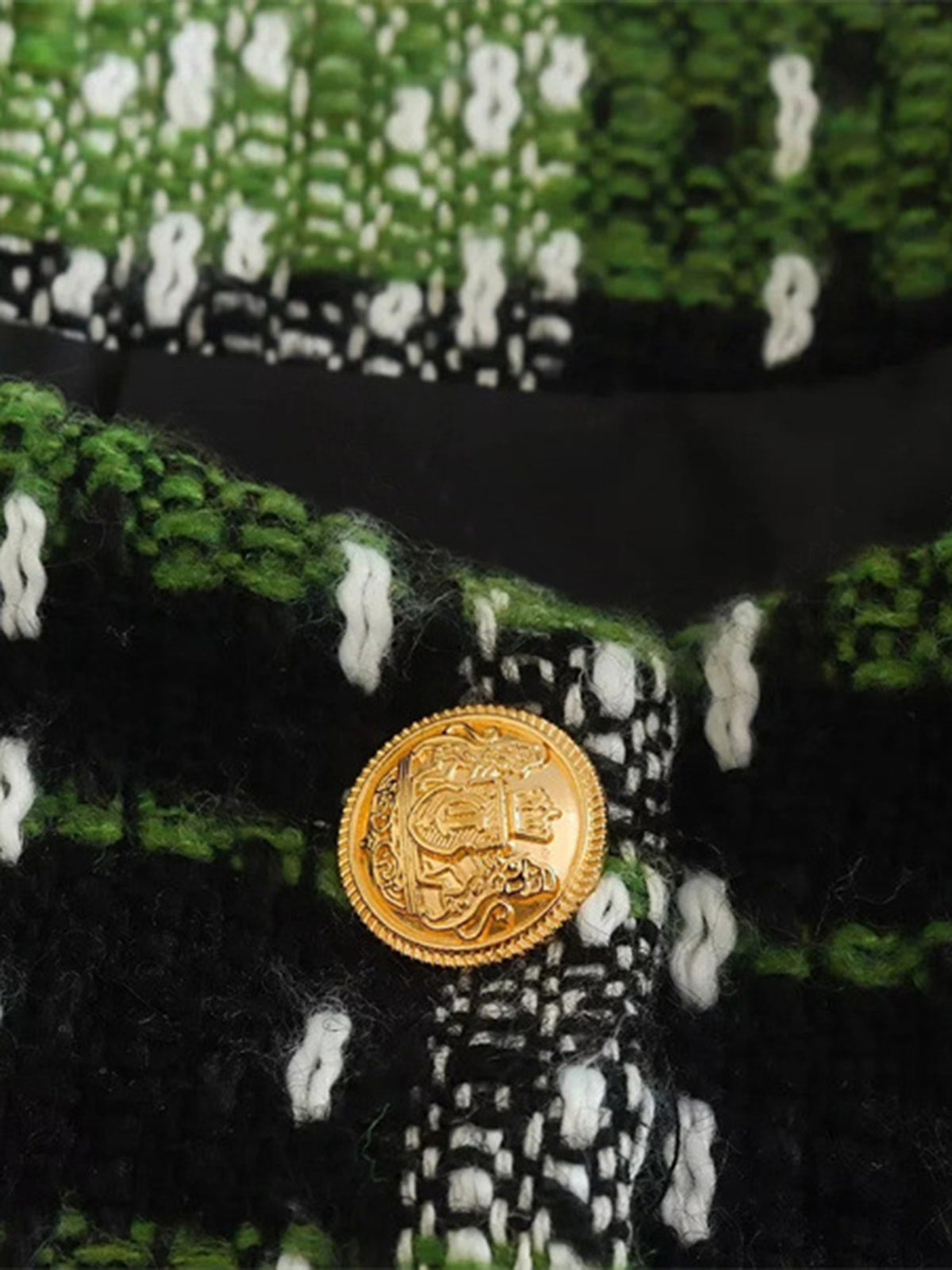 Emerald Flames Tweed Blazer