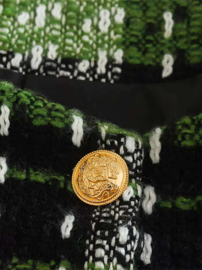 Emerald Flames Tweed Blazer