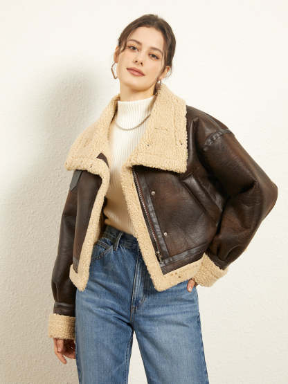 Leisurely Shearling Leather Jacket