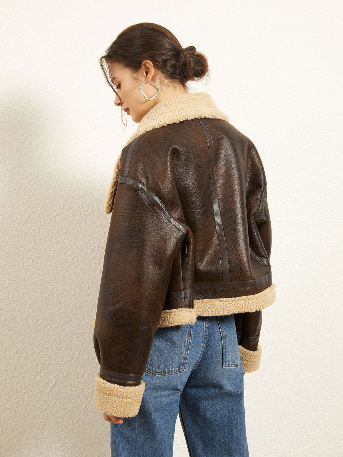 Leisurely Shearling Leather Jacket