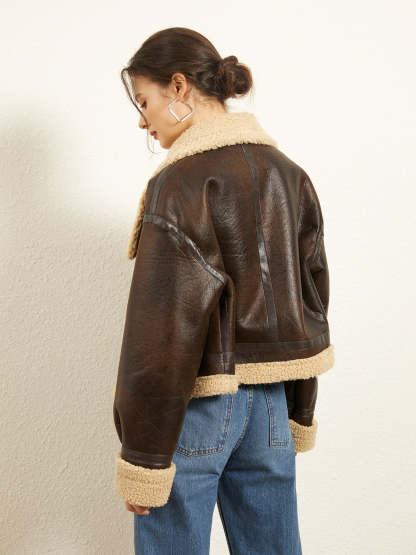 Leisurely Shearling Leather Jacket
