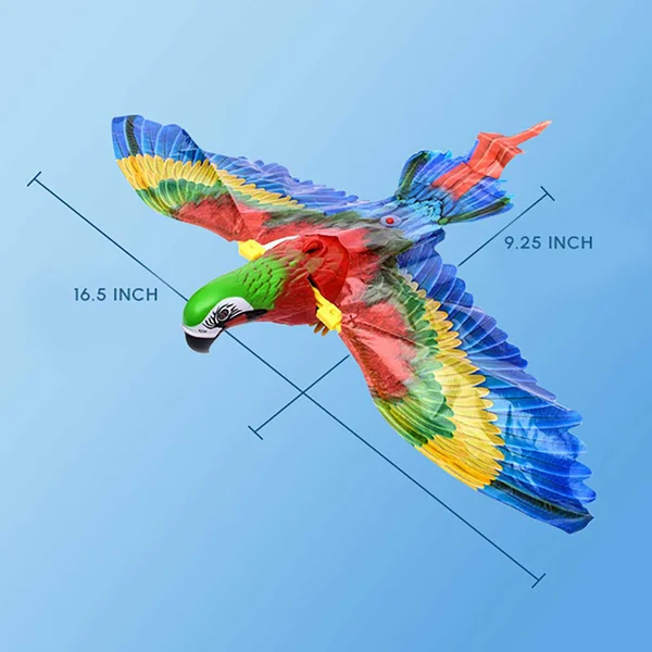 Bird Simulation Interactive Hanging Parrot/Eagle Flying Toy for Cats