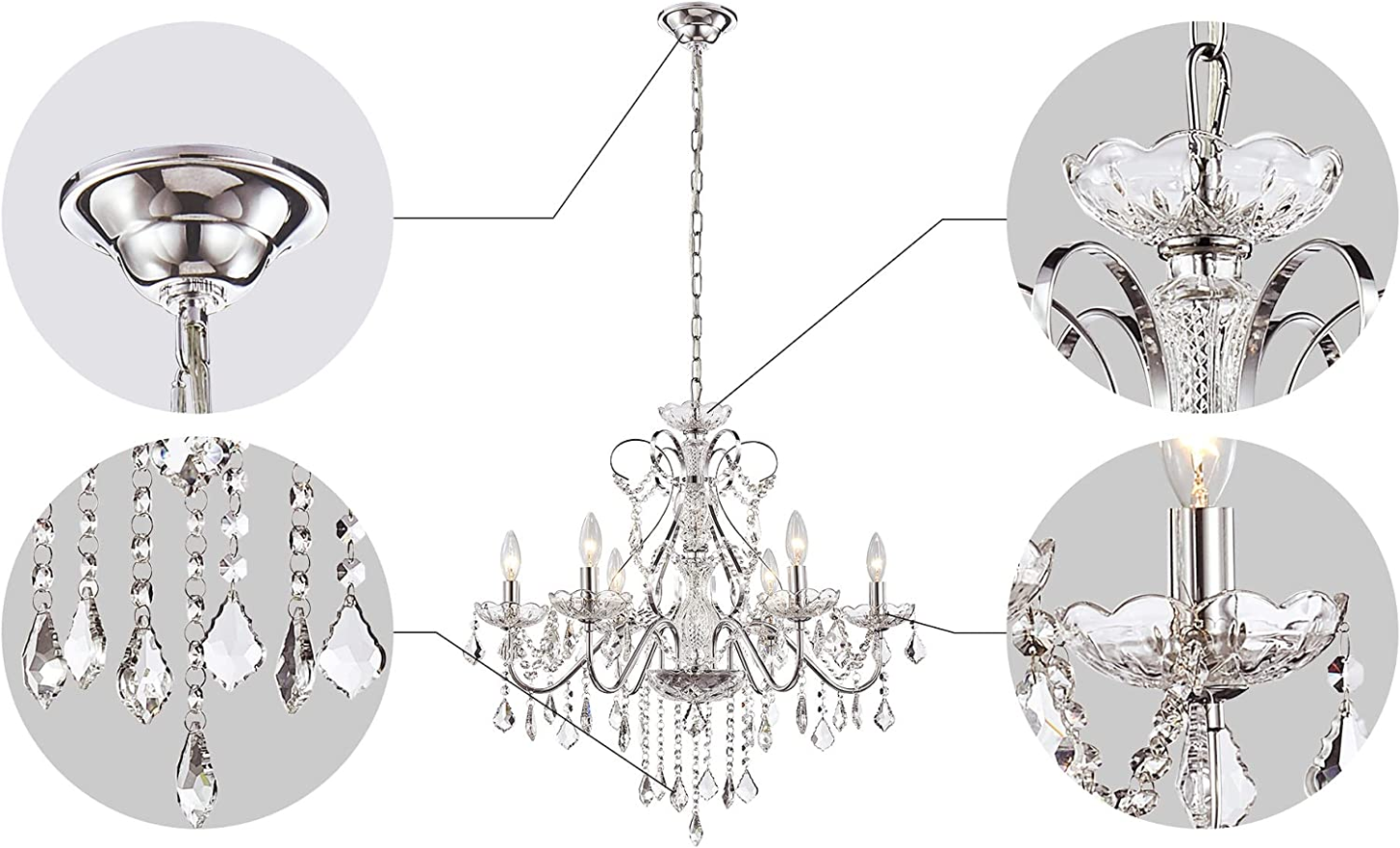 Crystal Chandelier Light Fixture Modern Chandelier Crystal Lighting , 