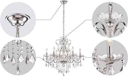 Crystal Chandelier Light Fixture Modern Chandelier Crystal Lighting , 