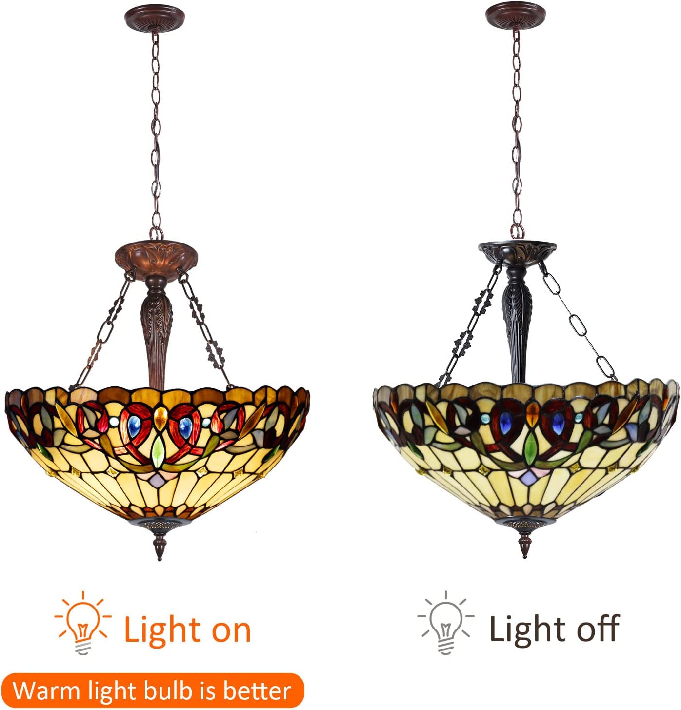Victorian Style Ceiling Light Pendant Lights 18" Wide 3 Light Chandeli
