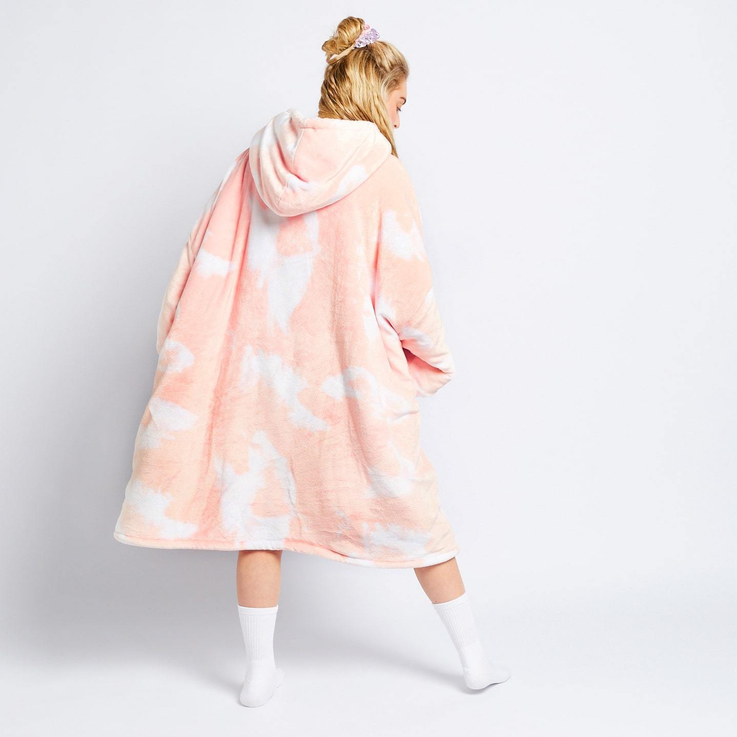 Peach Tie-Dye  Hoodies 