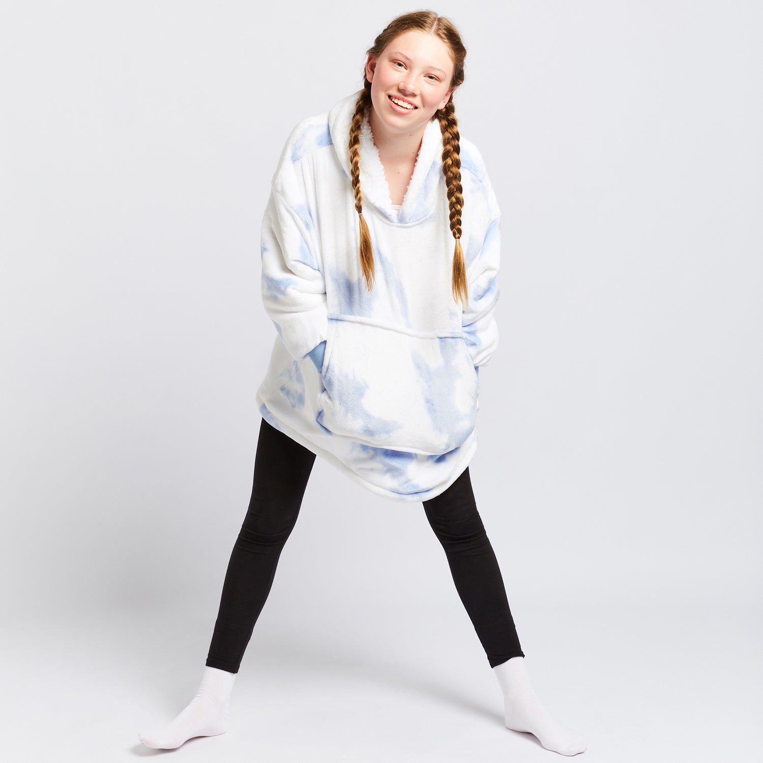 Blue Tie-Dye Kids  Hoodies 