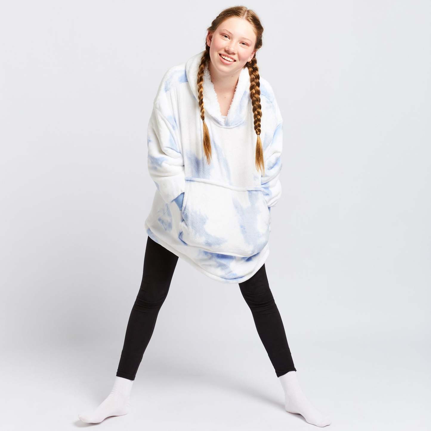 Blue Tie-Dye Kids  Hoodies 