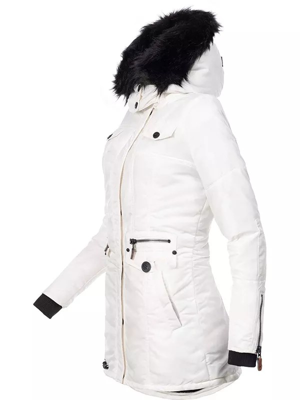 Winter women's cold-proof jacket with faux fur cover
