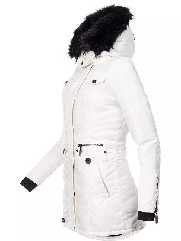 Winter women's cold-proof jacket with faux fur cover