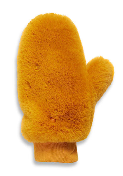 Black Faux Fur Le Mink Convertible Mittens