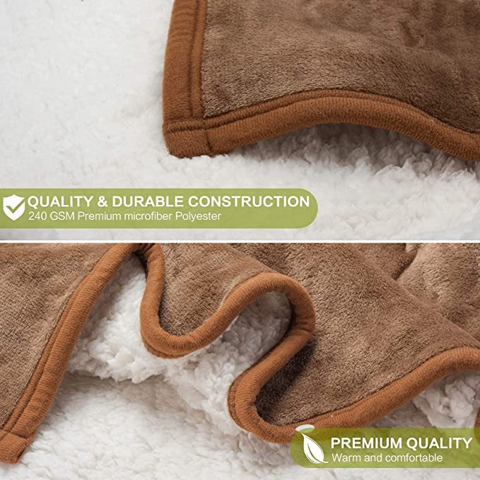 Wearable Hooded Blanket for Adults - Super Soft Warm Cozy Plush Flannel Fleece & Sherpa Hoodie Throw Cloak Wrap - Sloth Gifts for Women Adults and Kids