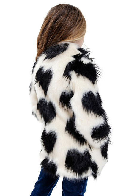 Kid's Sweetheart Faux Fur Fox Coat