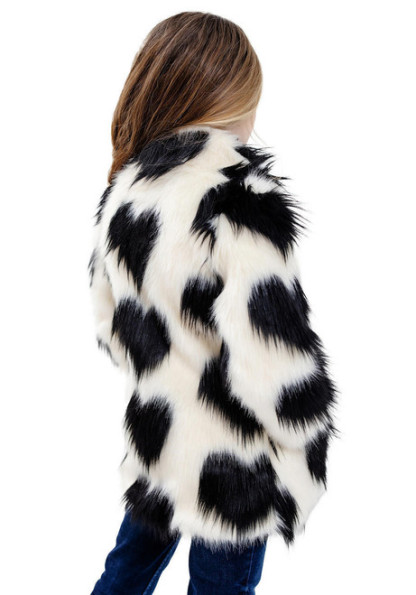 Kid's Sweetheart Faux Fur Fox Coat