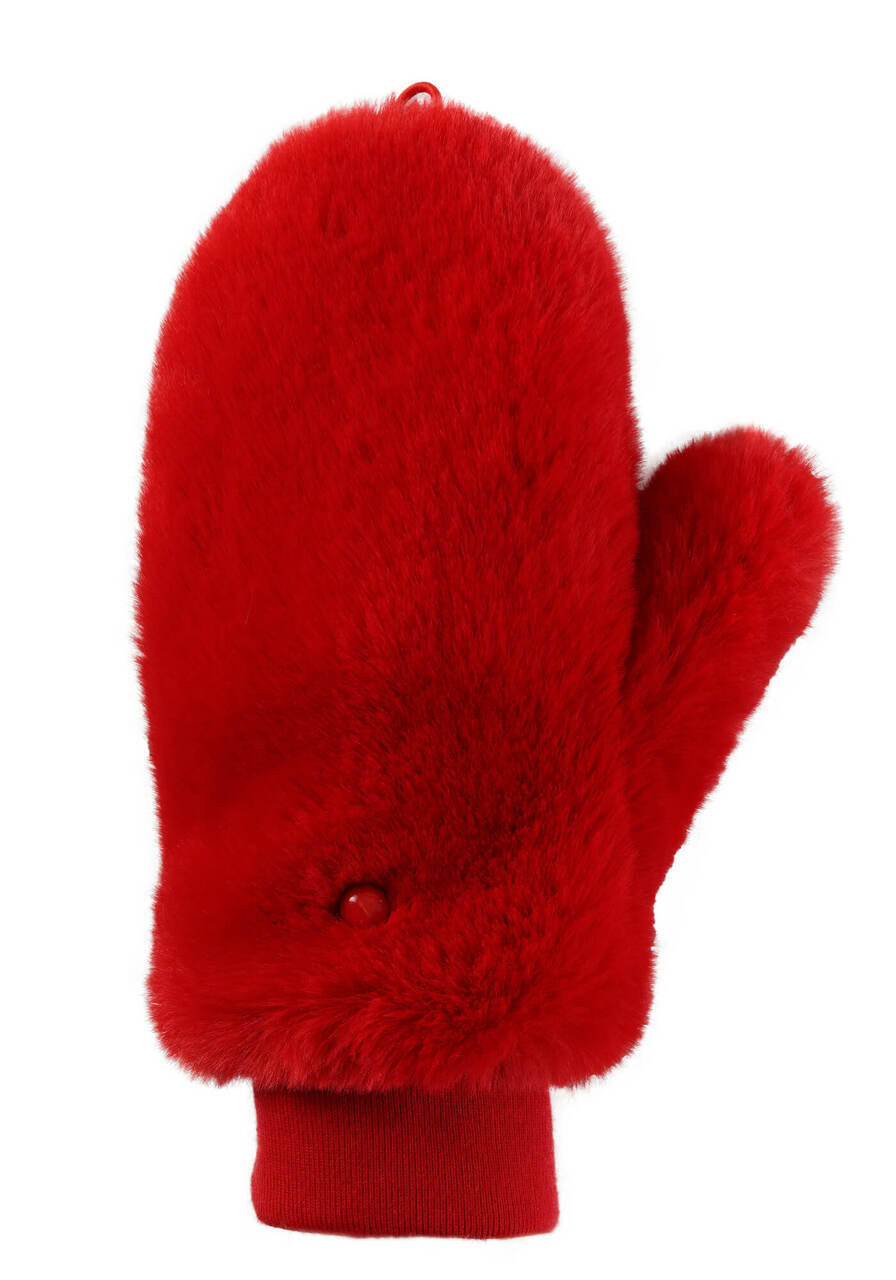 Black Faux Fur Le Mink Convertible Mittens