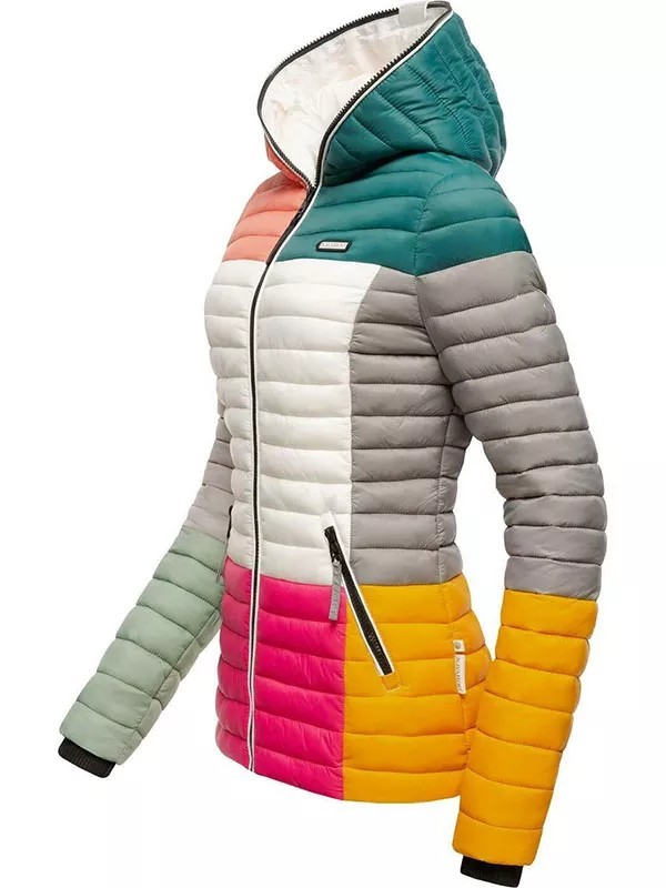 Women Autumn Winter Jacket Transition Quilted Jacket Multicultural pin