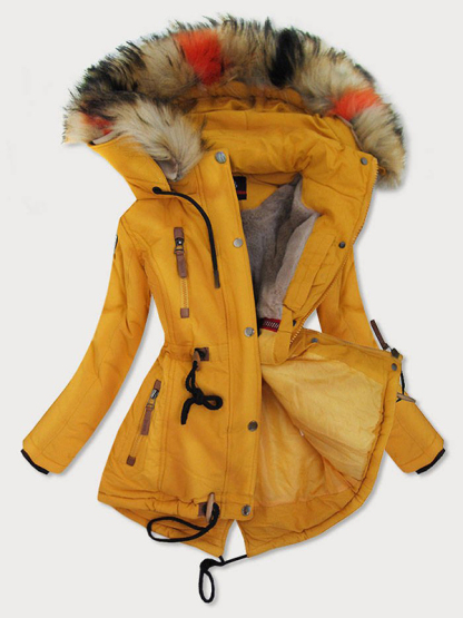 Ladies winter coat yellow