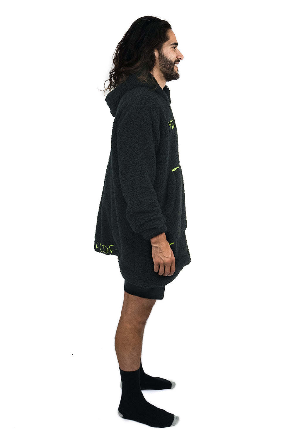 Hoodie Pocket Black Short Hoodie Blanket