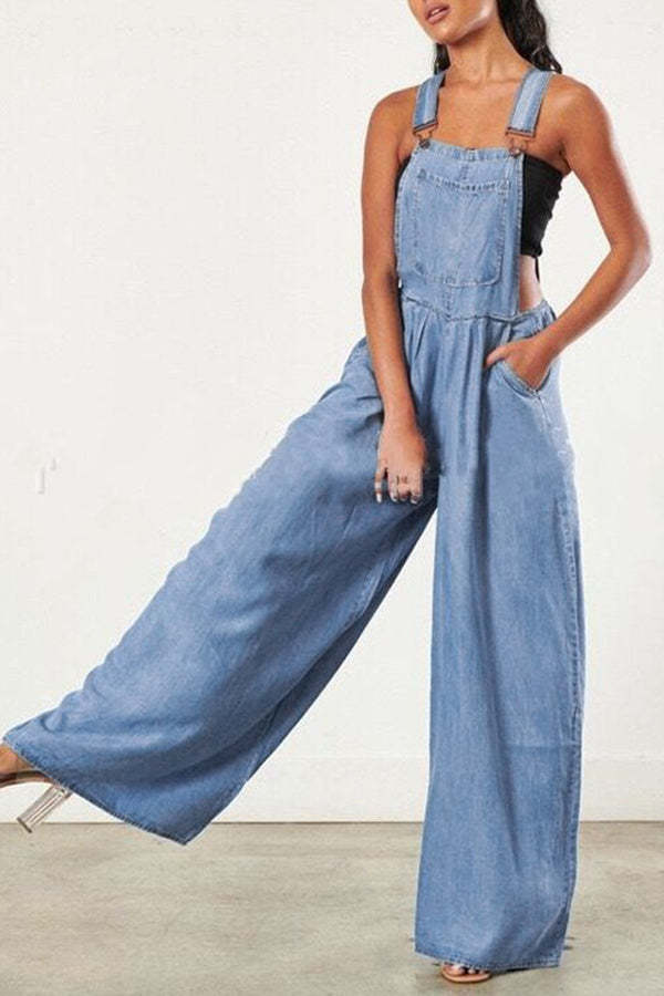 Linen Cotton Loose Casual Loose Jumpsuit