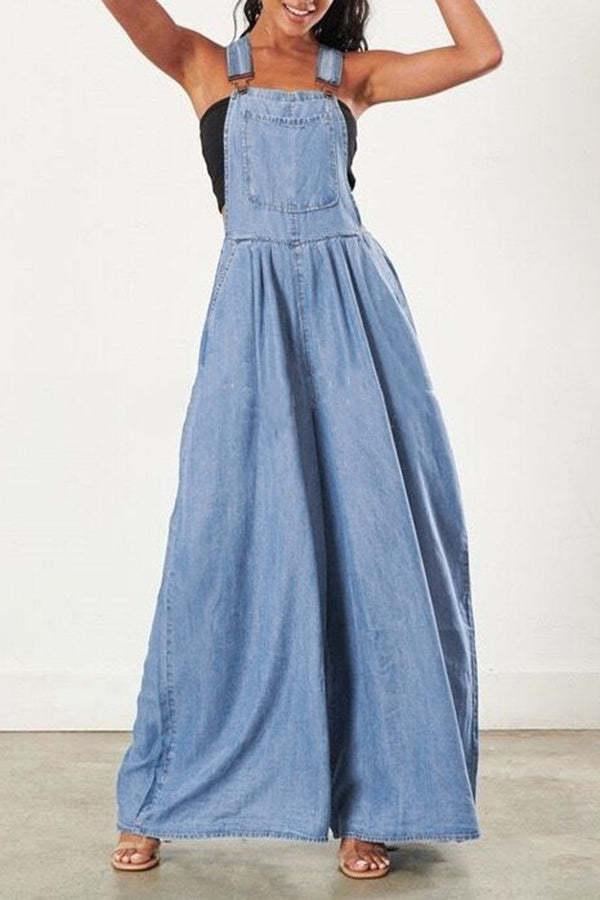 Linen Cotton Loose Casual Loose Jumpsuit