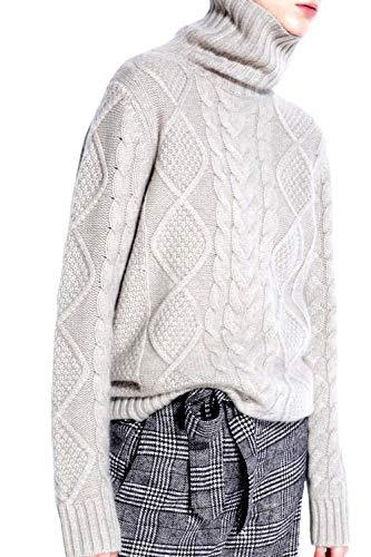 Women's Turtleneck Pullover Female Loose Long Sleeve Tops Winter Thick Knitted Jumper
