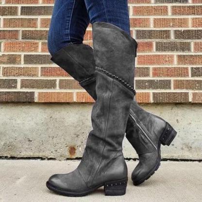 Vintage Style Suede Winter Boots-KHZEO